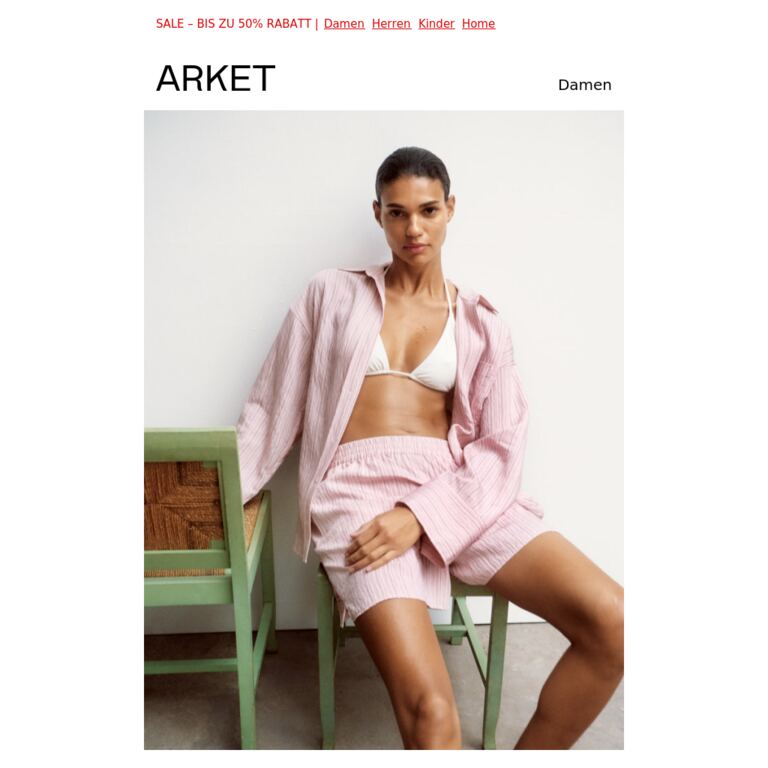 Neue Strandmode - newsletter screenshot