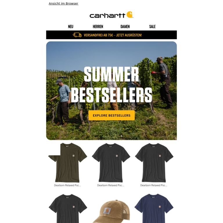 Summer Essentials - newsletter screenshot