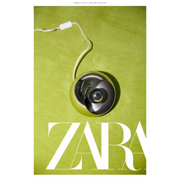 Zara Home | The Metal Selection - newsletter screenshot