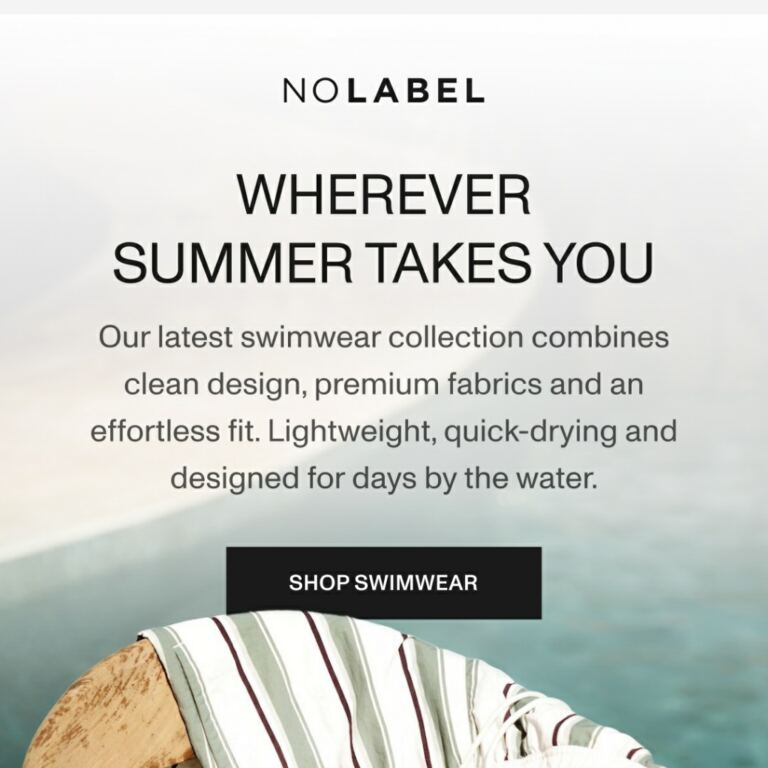 Your poolside wardrobe just got an update - newsletter screenshot