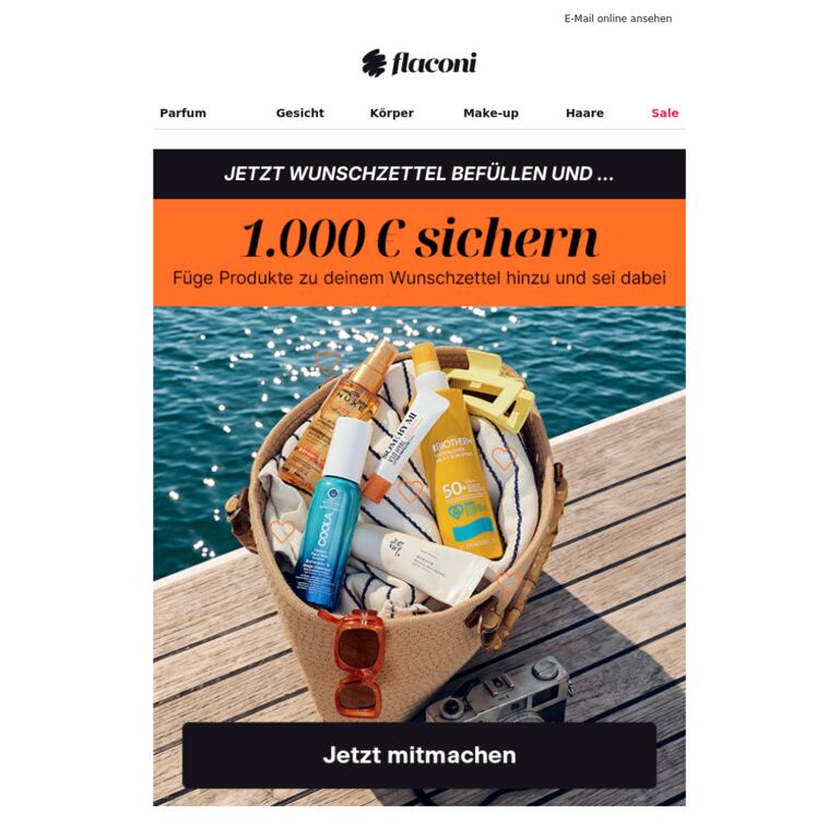 ❤️ Beauty-Favoriten im Wert von 1.000 € sichern - newsletter screenshot