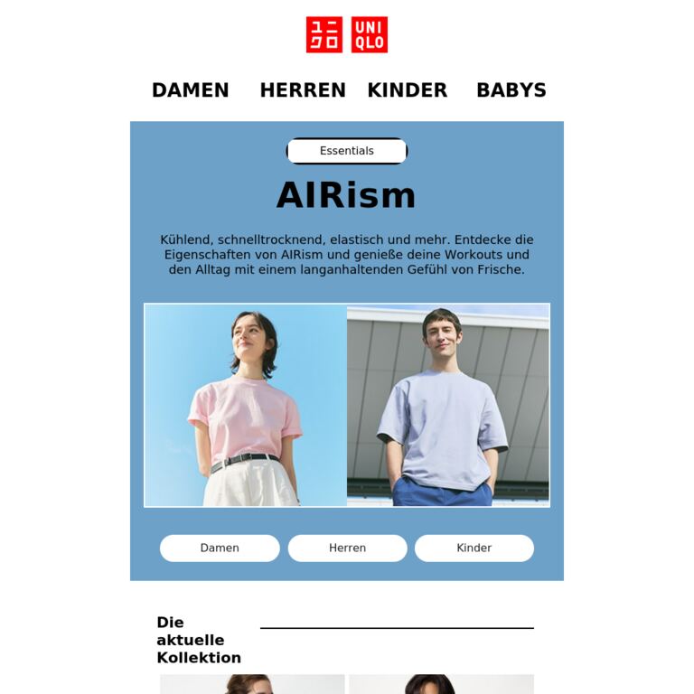 Cool durchs Workout - newsletter screenshot