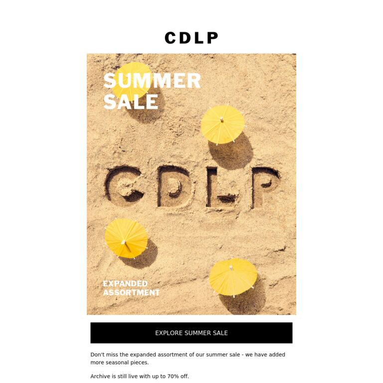 Summer Sale is now bigger - newsletter screenshot