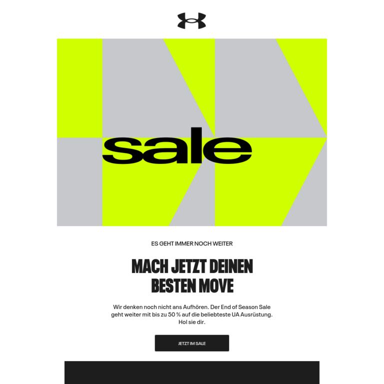Der Sale geht weiter 🔥 - newsletter screenshot
