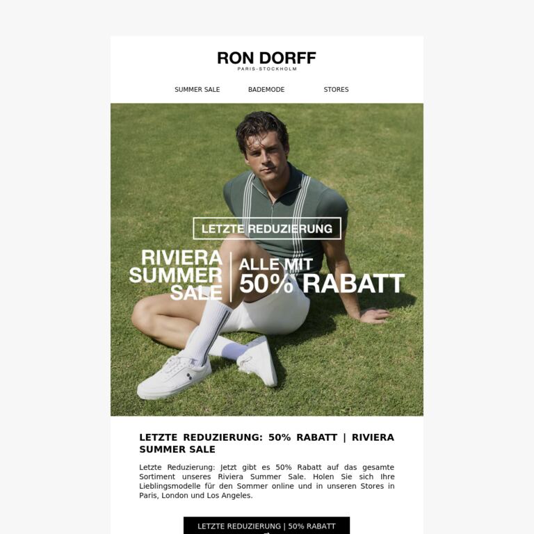 Letzte Reduzierung | Alle mit 50% Rabatt - newsletter screenshot