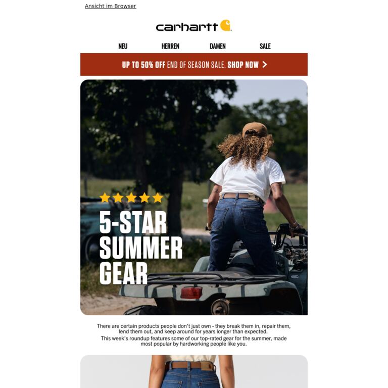 Top-Rated Carhartt Gear, Backed by Reviews - newsletter screenshot