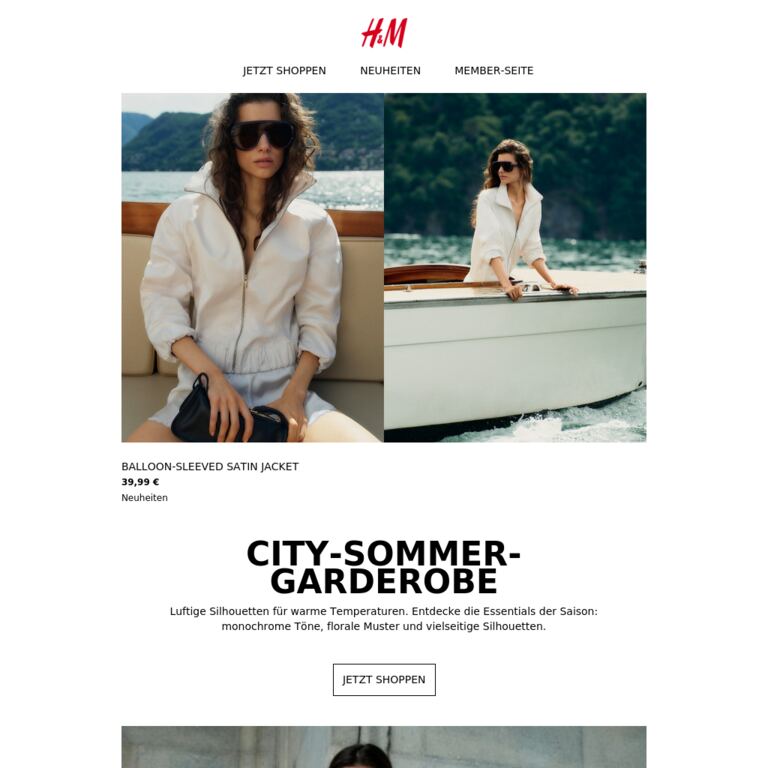 Alles für deine Sommergarderobe in der Stadt - newsletter screenshot
