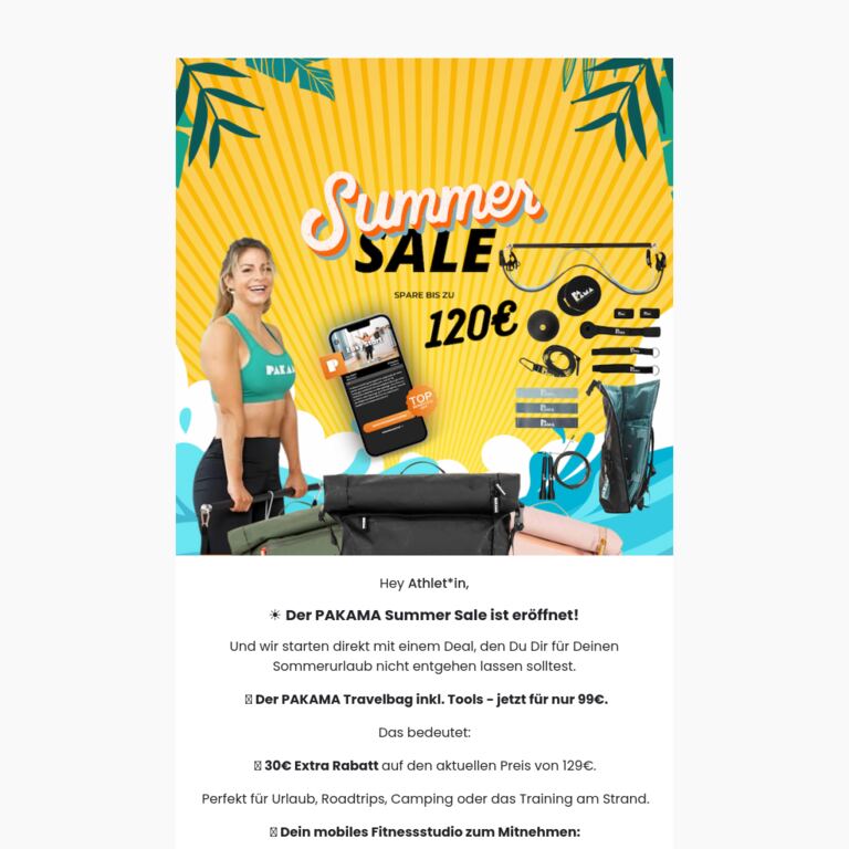 🔥 Der Summer Sale beginnt mit einem Knaller - newsletter screenshot