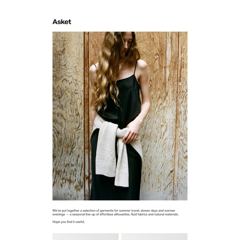 Your summer line-up - newsletter screenshot