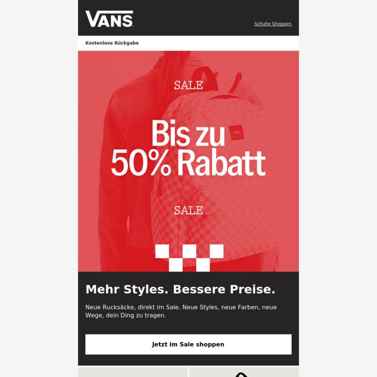 Dein Backpack-Game hat gerade ein Upgrade bekommen. Und das zum Sale-Preis. - newsletter screenshot