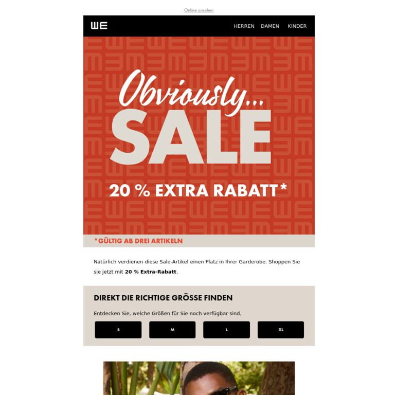 Beliebte Sale-Artikel, die Sie nicht verpassen sollten - newsletter screenshot