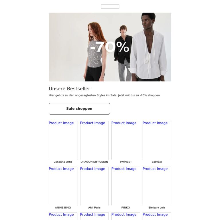 Unsere Sale-Bestseller - newsletter screenshot