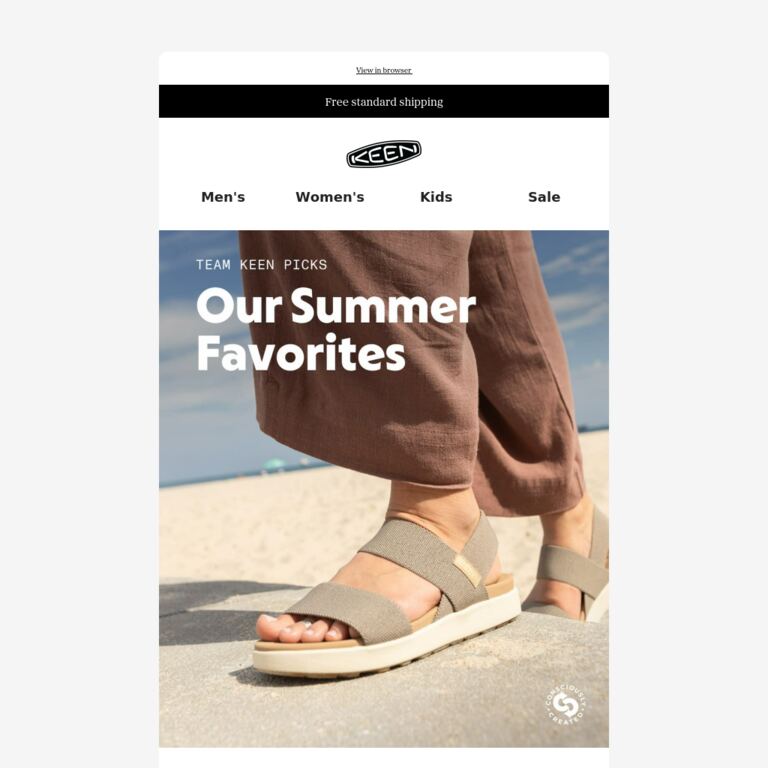 New styles. New colors. - newsletter screenshot