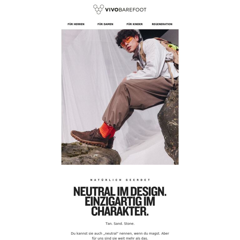 Neutral im Design. Einzigartig im Charakter. - newsletter screenshot
