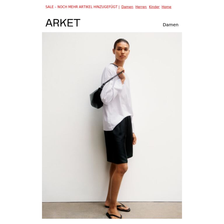 Das lockere Langarmshirt - newsletter screenshot