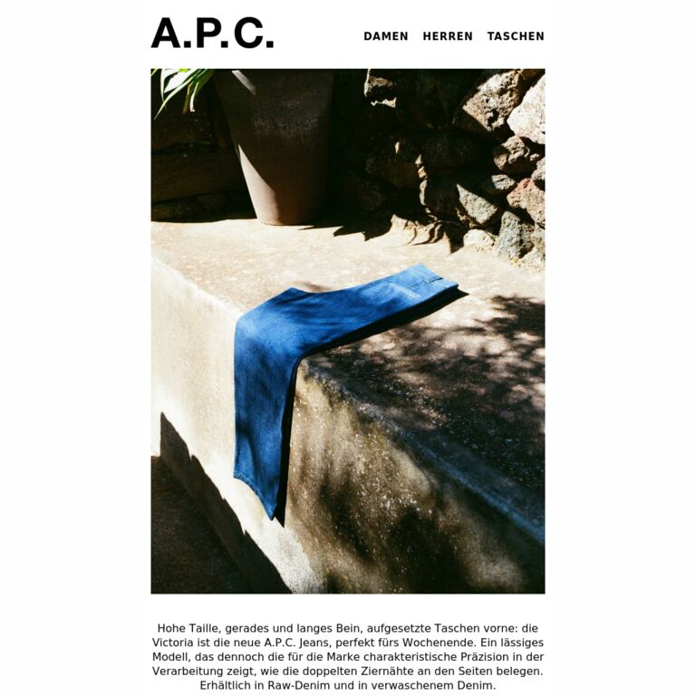 Neu: die Victoria Jeans - newsletter screenshot