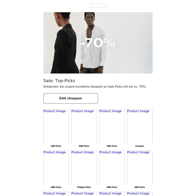 Unsere Sale-Highlights - newsletter screenshot