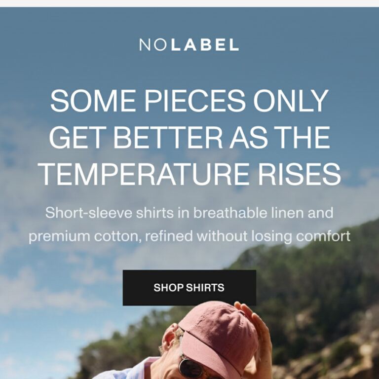 Shirts made for rising temperatures - newsletter screenshot
