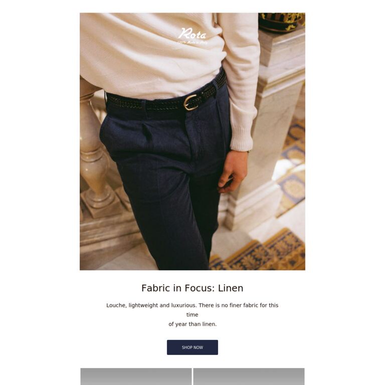 Fabric in Focus: Linen - newsletter screenshot