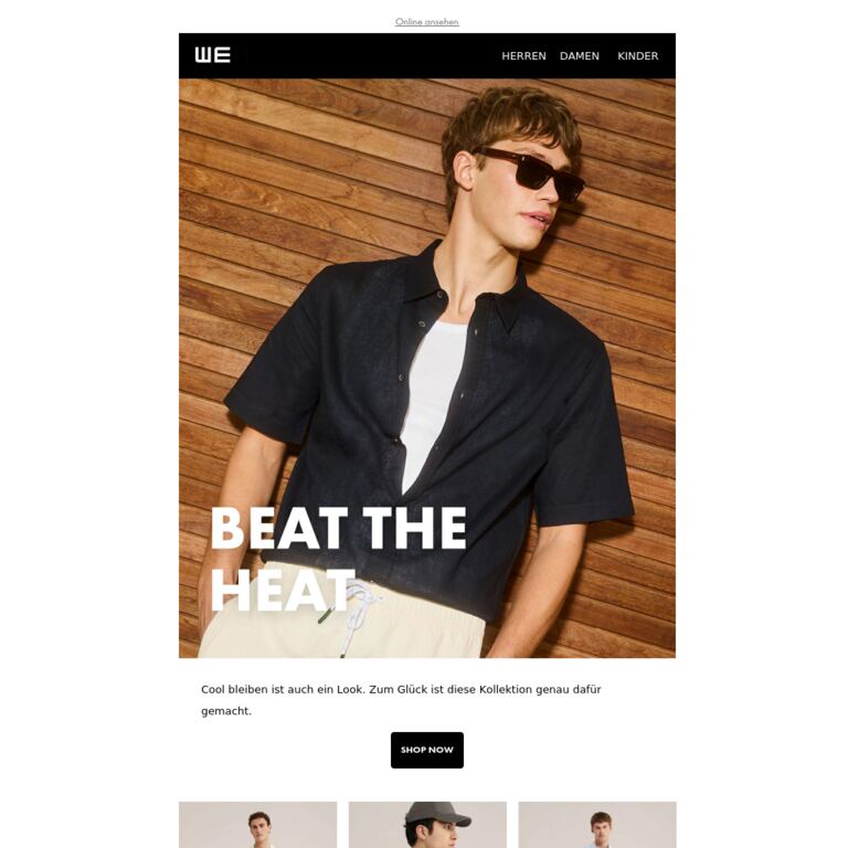 Die besten Styles für heiße Tage - newsletter screenshot