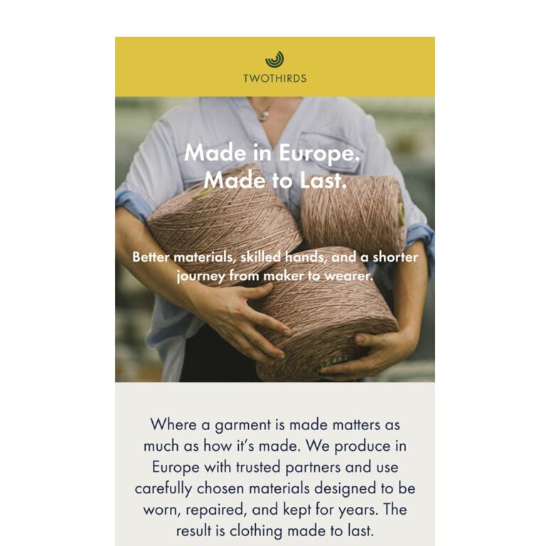 Buy less. Buy better. - newsletter screenshot
