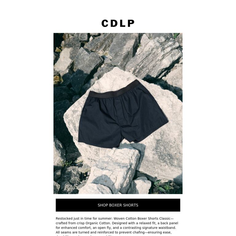 Cotton Boxer Shorts - newsletter screenshot