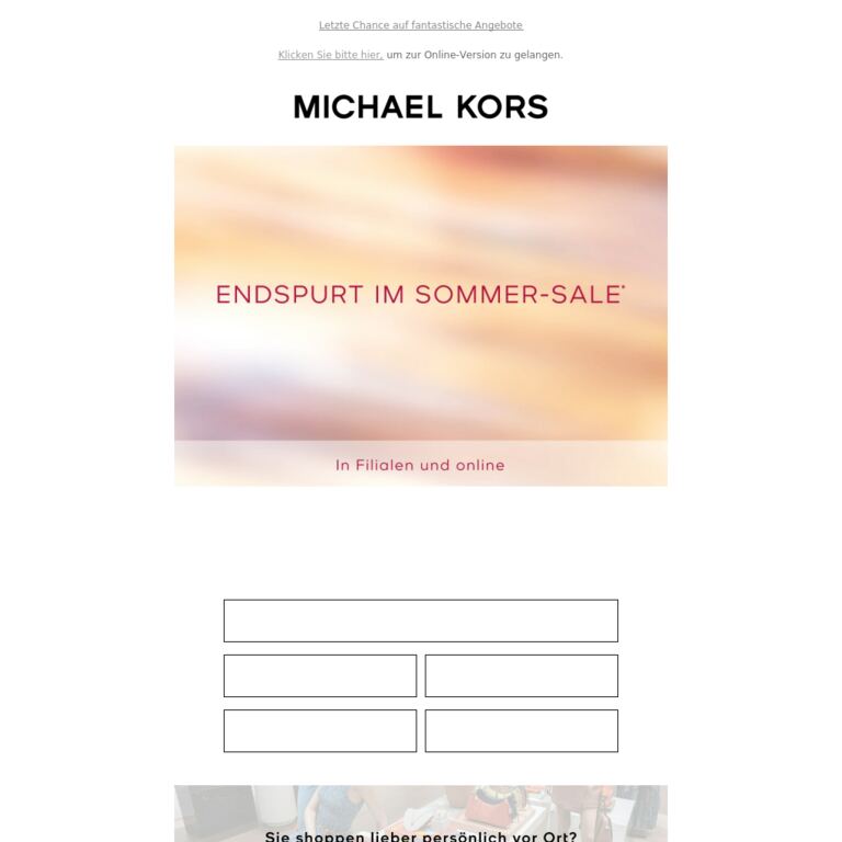 Final Sale: 15 % Extrarabatt auf ausgewählte Artikel - newsletter screenshot