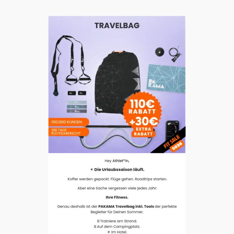 ☀️ Dein Urlaub beginnt nicht erst am Strand - newsletter screenshot