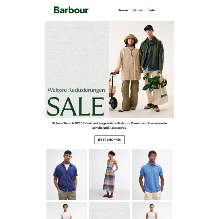 Weitere Reduzierungen | 30% Rabatt - newsletter screenshot