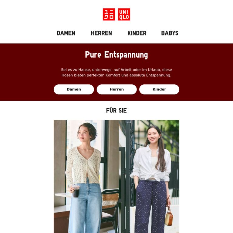 Jederzeit pure Entspannung - newsletter screenshot