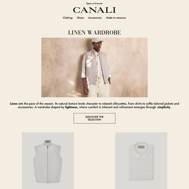 The linen season - newsletter screenshot