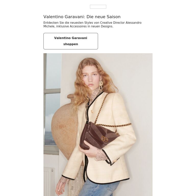 Neuheiten von Valentino Garavani - newsletter screenshot