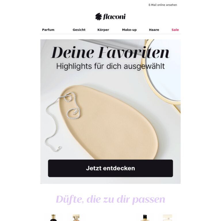 Deine Beauty-Favoriten warten ✨ - newsletter screenshot