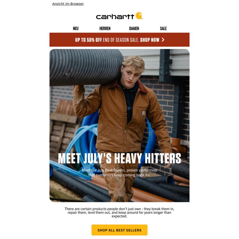 🚨 July Best Sellers are here - newsletter screenshot