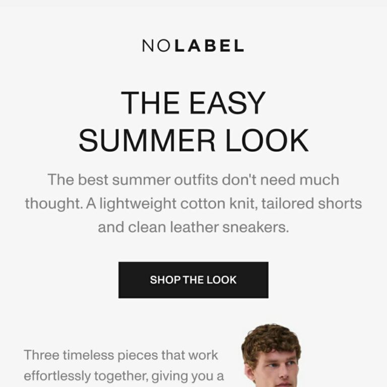 The outfit that thinks for you - newsletter screenshot