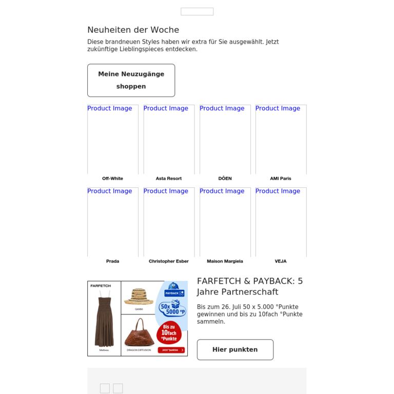 Top-Neuheiten, passend zu Ihrem Style - newsletter screenshot