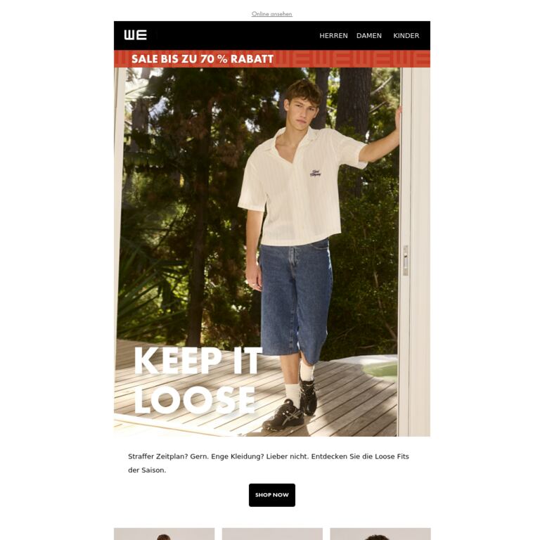 Loose Fit – der Dresscode des Sommers - newsletter screenshot