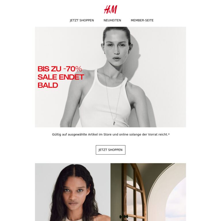  Der Sale endet bald - newsletter screenshot