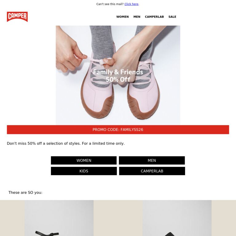 Family & Friends | More Styles, More Choices - newsletter screenshot
