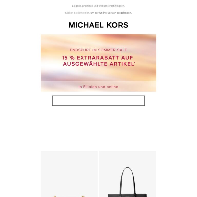 Handtaschen und Mini-Taschen im Sale - newsletter screenshot