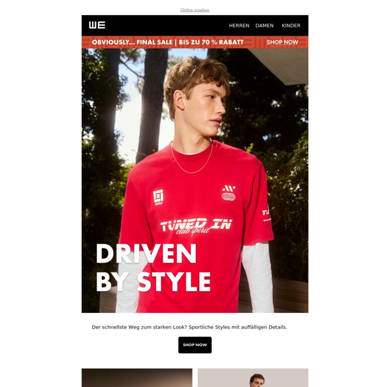 Das schnellste Upgrade für Ihre Garderobe - newsletter screenshot