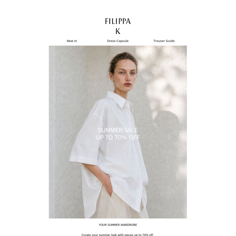 Sale: Build Your Perfect Summer Look - newsletter screenshot