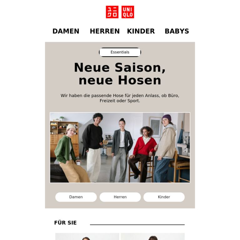 Das passende Design für jeden Anlass - newsletter screenshot
