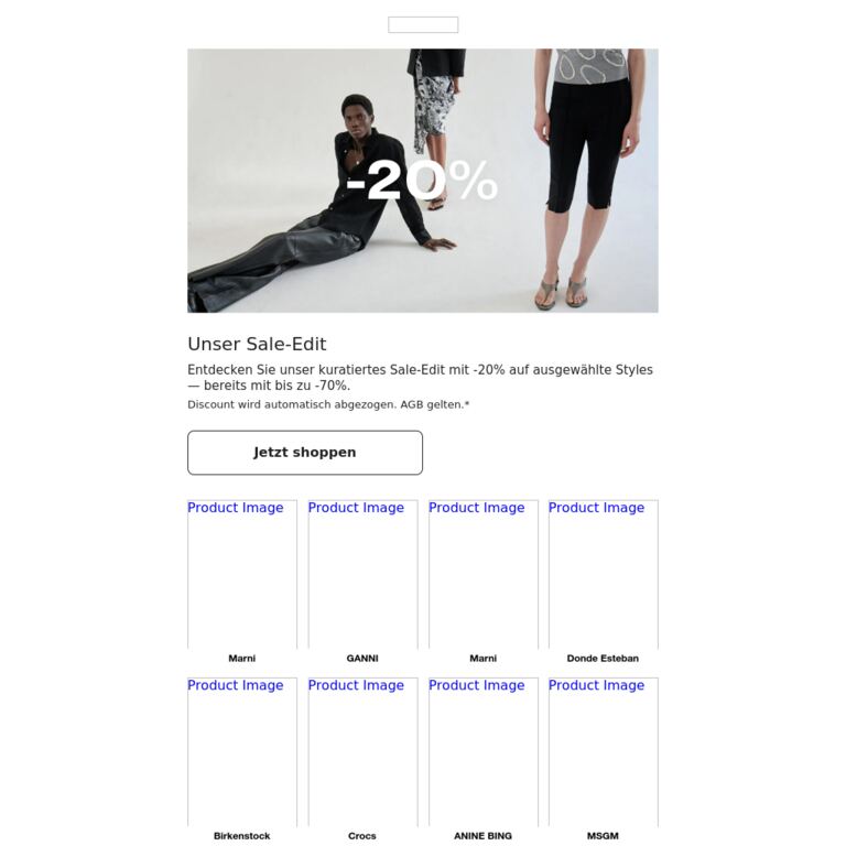 Ihr Sale-Edit ist da - newsletter screenshot