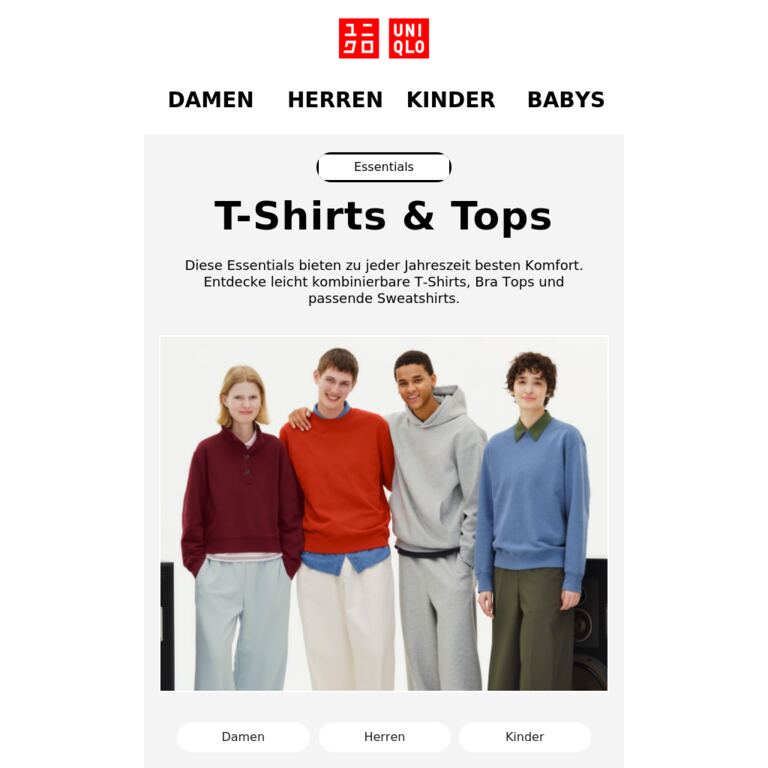 Jederzeit 100 % Komfort - newsletter screenshot