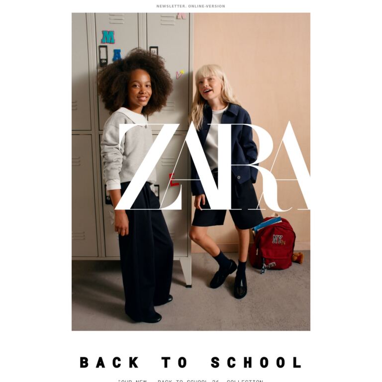 Kinder | Back To School - newsletter screenshot