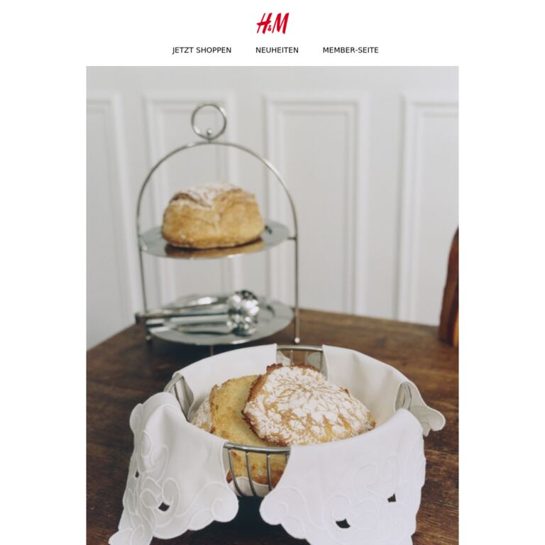 H&M Home – The Breakfast Edit - newsletter screenshot