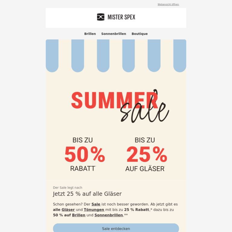 Ab jetzt sparst du noch mehr - newsletter screenshot