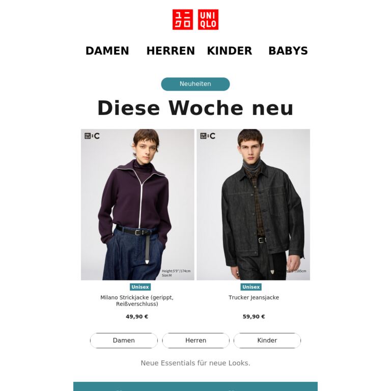 Die Neuheiten der Woche - newsletter screenshot