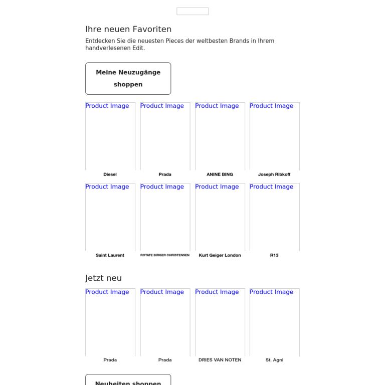Neu: Ihr personalisiertes Edit - newsletter screenshot